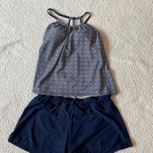 Tankini and shorts swim set